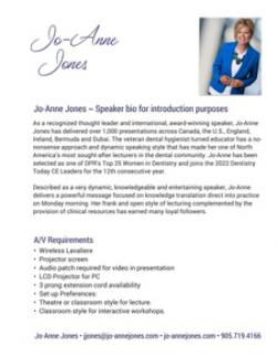 Jo-Anne Jones Introduction AV Requirements
